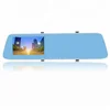 FHD 4.3 Inch Touch Mirror Car Recorder Front 140 Rear 90 Dual Lens Allwinner Driving Car Camera
