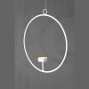 Metal Material Round White Hanging Candle Tea Light holder for wedding home decoration.