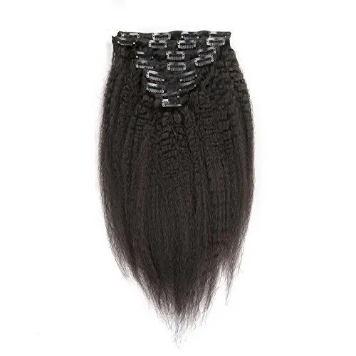 Hot Selling 7Pcs/pack Virgin Brazilian hair Clip In Hair Extensions Kinky Straight Clip In Human Hair Extensions For Black Women
Hot Selling 7Pcs/pack Virgin Brazilian hair Clip In Hair Extensions Kinky Straight Clip In Human Hair Extensions For Black Women