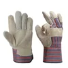 new stylish cheap stock cow split leather working gloves
