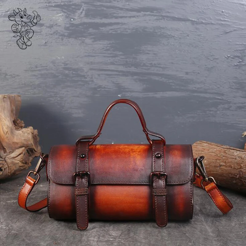 Vintage Women Crossbody Bags High Quality Genuine Leather Bags Lady Small Boston Bag
Vintage Women Crossbody Bags High Quality Genuine Leather Bags Lady Small Boston Bag