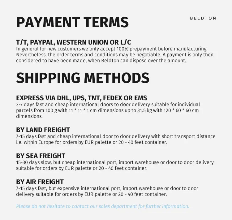8 payment terms shipping