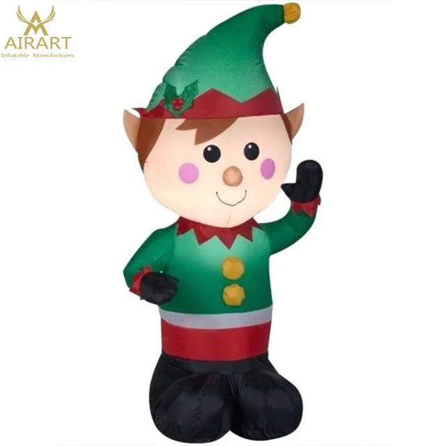 Personnalisé gonflable De Noël Elf sur une étagère, décoration De Noël