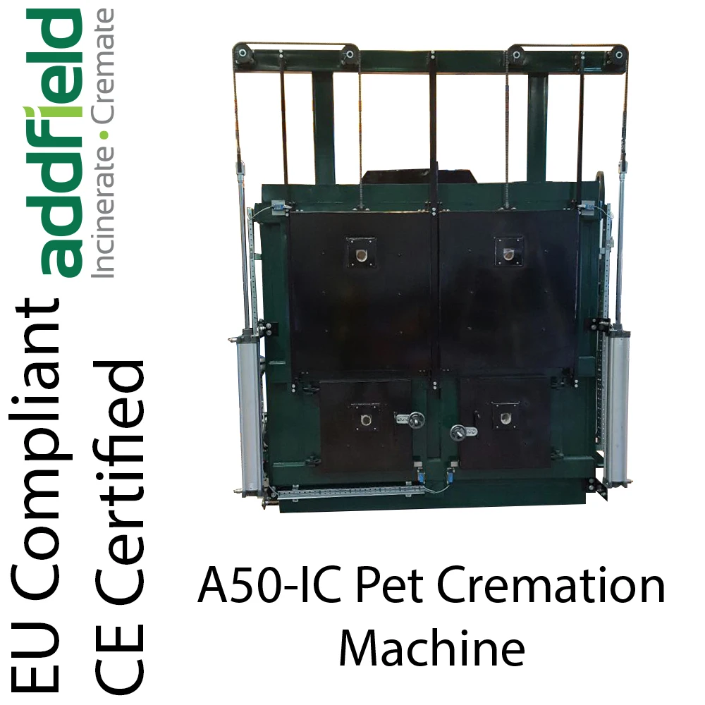 A50-IC Pet/Animal cremator, incinerator. For use in pet cremation. Maximum fuel efficiency and strength