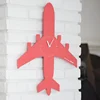 C89 Mandelda Modern Ecoboard 3D Vintage Airplane Clock Real Time Airplane Shape Clock Insert to Wall DIY Clock with Hands
