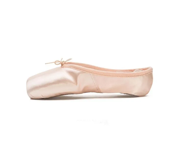 7000054 Girls Adult Ballet Dance Shoes Shiny Satin Pink Ballet Pointe Shoes For Women
