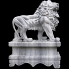 Hand Carving Lion Large Garden Marble Life Size Stone Animal Statue Stone Sculpture DSF-T062