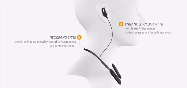 Professional Retractable Magnetic Headset Bluetooth Neckband Headphones Noise Cancelling Wireless Running Earphones With Mic - ANKUX.COM