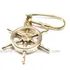 Nautical navy ships brass wheel key chain ring nautical key chain