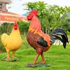 Outdoor Animal Sculpture Decoration Fiberglass Resin Cock Rooster Statue