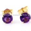 INDIA Jewelry Wholesale High Quality Customized Screw Back Amethyst Druzy PostePost Stud Piercing Designs For Women