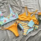 custom wholesale brazilian reversible digital print seamless bikini