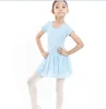 JW Children Dancewear Short Sleeve Ballet Leotards with Skirt