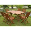 Cheap portable folding dining table and chair set for picnic or beer pong table from solid teak wood indonesia furniture