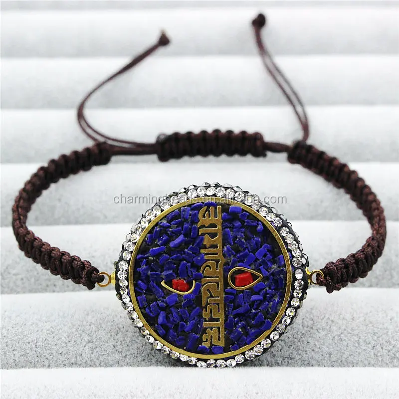 CH-JST0771 wholesale rhinstone pearl connector bracelet,handmade macrame stone charm bracelet ,braided bracelet fashion