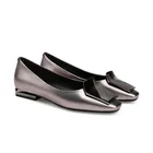 New fashion women genuine leather ladies shoes flat luxury shoes girls party