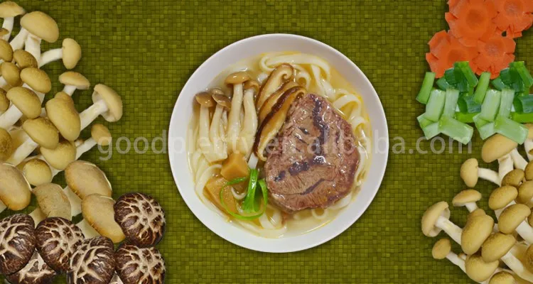 stewed beef noodles with mushrooms (600g)