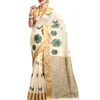 Out of this world Off White Color Tussar Silk Saree.