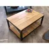 Industrial Mango Wood Iron Base Living Room Furniture Center Table Coffee Table