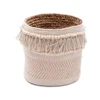 Most Demanding Fabric Cotton Jute Indoor Plant Holder with Hand Carved Finishing