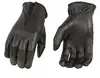 Motorcycle Apparel BOS37536 BLACK M Ladies Unlined Leather Gloves w/Zipper Closure BLACK M