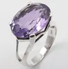 AAA top quality amethyst gemstone high polish ring 925 sterling silver jewellery wholesale gemstone ring