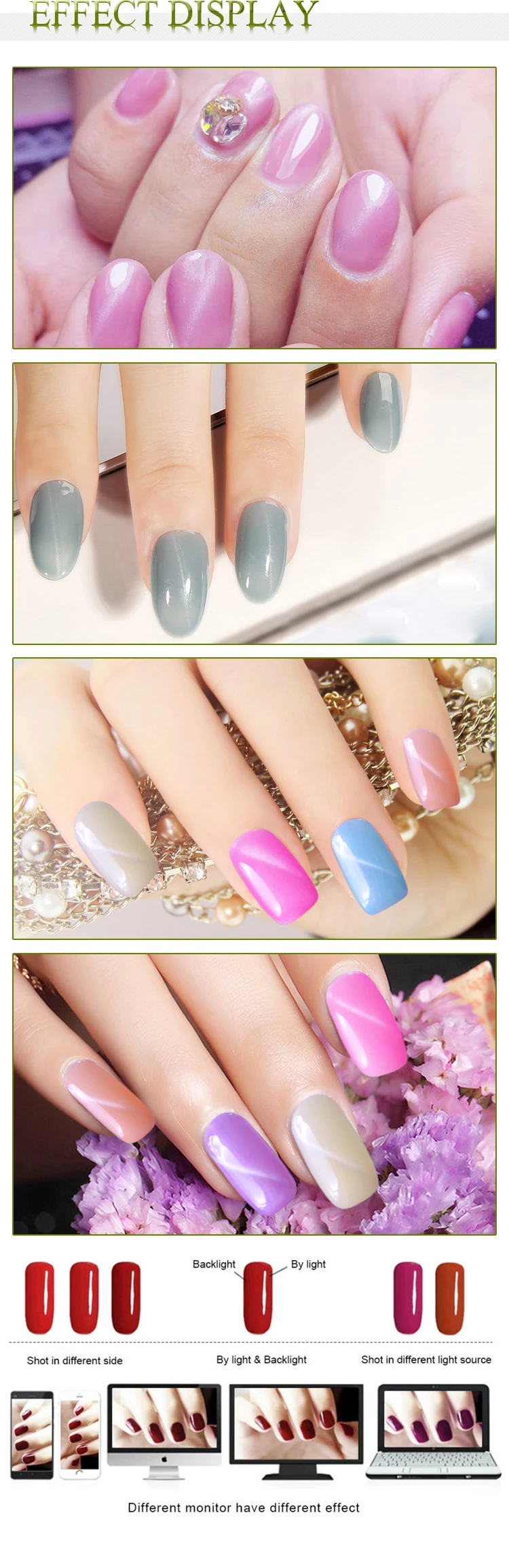 Ice Ma Brand Soak Off Nail Polish Manufacture Offer Magnetic Cat Eye Magnetic Uv Gel Polish Product Description