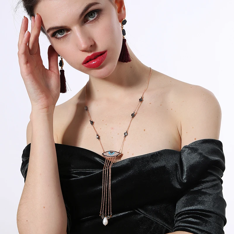 Lightning Bff Collar Date Wedding Jewelry Rose Gold Plated Cherry Rhinestone Evil Eye Chains Tassel Long Luxury Bling Necklace
Lightning Bff Collar Date Wedding Jewelry Rose Gold Plated Cherry Rhinestone Evil Eye Chains Tassel Long Luxury Bling Necklace
