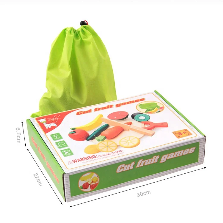 Jouets de cuisine en bois pour enfants, pour faire semblant de cuisiner, couper des fruits, amusant, pièces