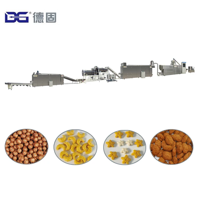 Jinan DG cereales instantáneos extrusora cocina cereales fumando máquina de fabricación de equipos de procesamiento de
