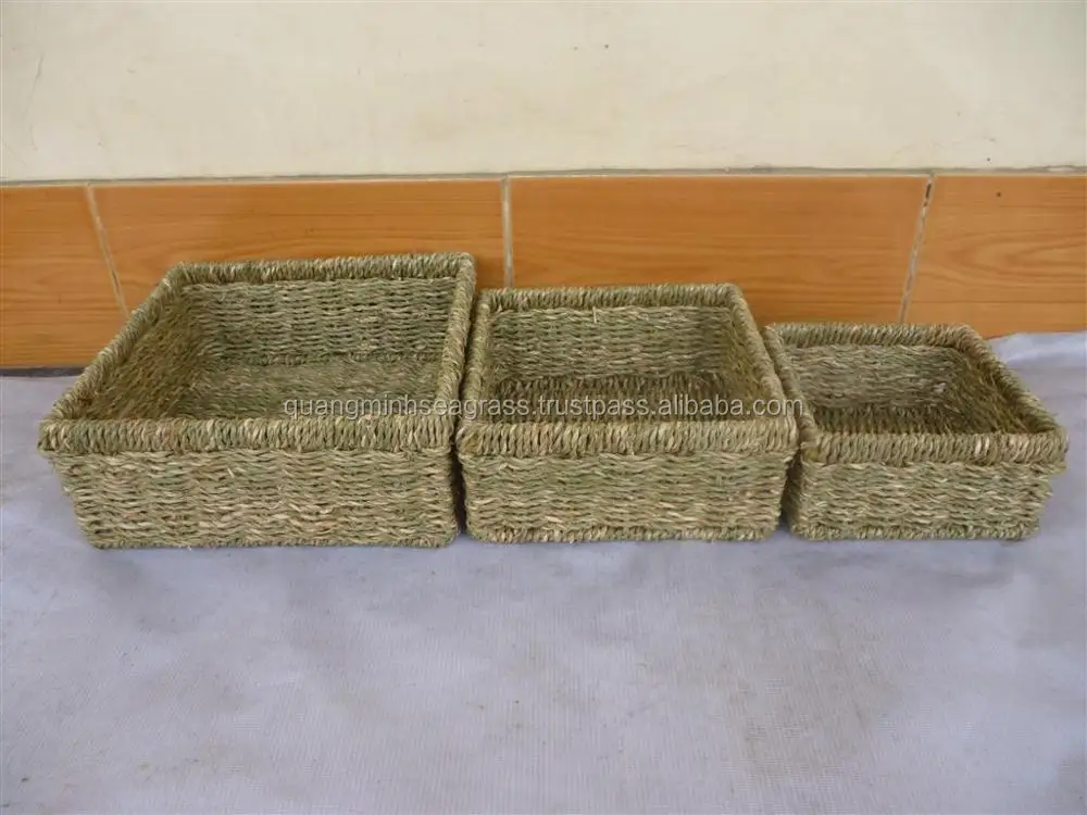 organization  storage baskets  (126662807) folding seagrass mini