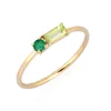 Wholesale Band Ring Peridot Emerald Gemstone 10k Yellow Gold Handmade Jewelry