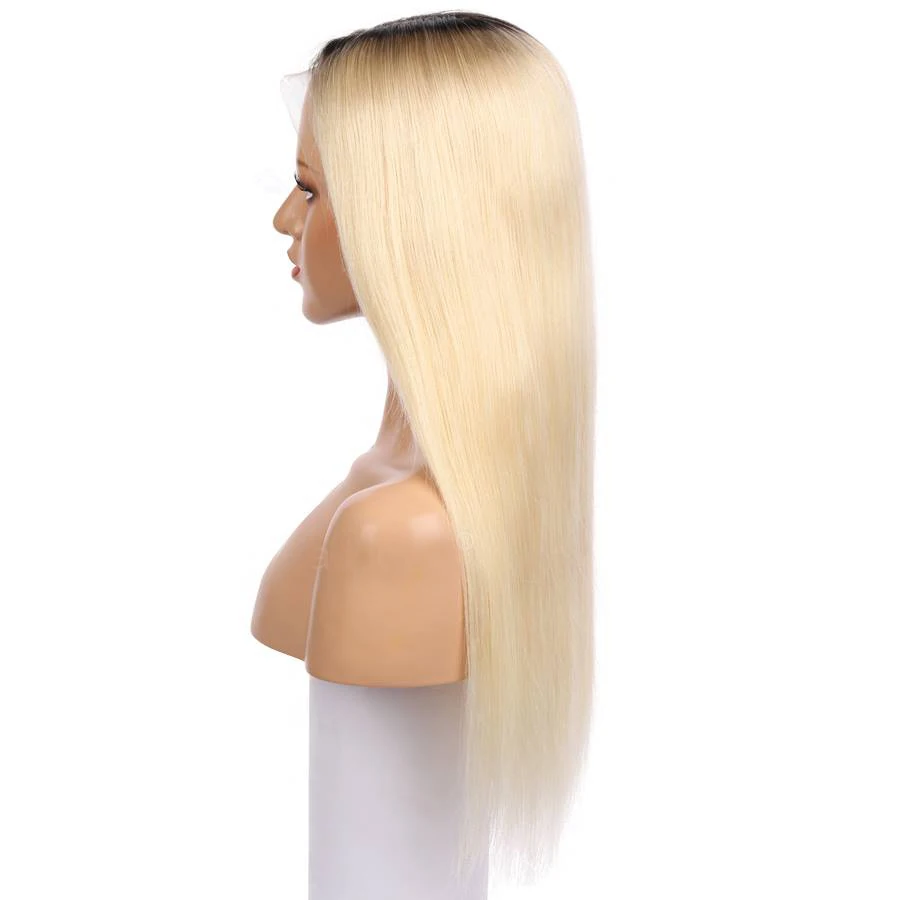 T1B/613 Ombre Blonde Full Lace Wigs with Dark Rooted silk straight lace wigs with baby hair
T1B/613 Ombre Blonde Full Lace Wigs with Dark Rooted silk straight lace wigs with baby hair