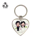 Wholesale Heart Shape Wedding Printing Keychain