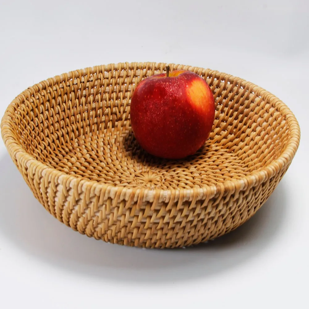 2019 best selling woven wicker rattan fruit storage basket