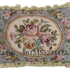 Wool Cushion Cover Woolen Needlepoint Canvas Handmade Pillow-Vinage Rose