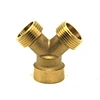 Grosna Brass y hose adapter splitter connector plumbing fitting piece tap 3/4 bsp connector Urumqi xinjiang