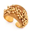 Brass Bangel Bracelet with small beads ball charm around for Party Wedding