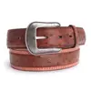 custom wholesale western fashion automatic buckle belt for mens designer full grain vegetable tanned