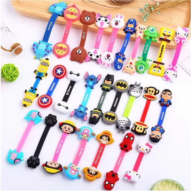 custom cartoon cable charging data cables protector rubber saver protector for mobile with usb cable data charger - ANKUX.COM