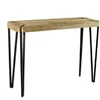 Industrial & vintage rusty black iron metal hairpin design legs console table with mango wood top