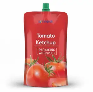 flexible packaging tomato ketchup pouch with spout