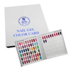 120 color uv gel nail color chart book / salon blank color chart