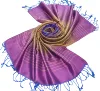 Silk Viscose Fashion Scarf infinity loop in jacquard woven reversible patterns