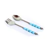 Stainless Steel Salad Server With Beads Handle