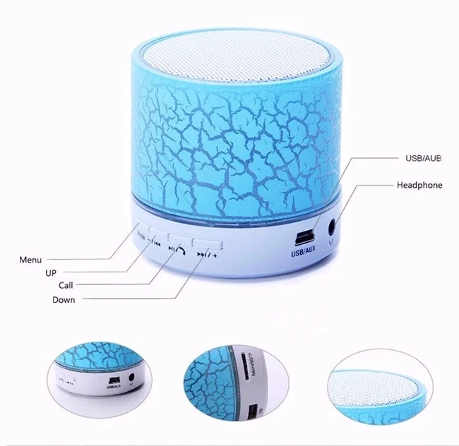 Cute Wireless Remote Control Musical glowing LED Mini lamp Bluetooth Speaker With Sucker - ANKUX.COM