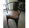 Industrial New fashionable retro cafe chair popular iron restaurant chair with cushion