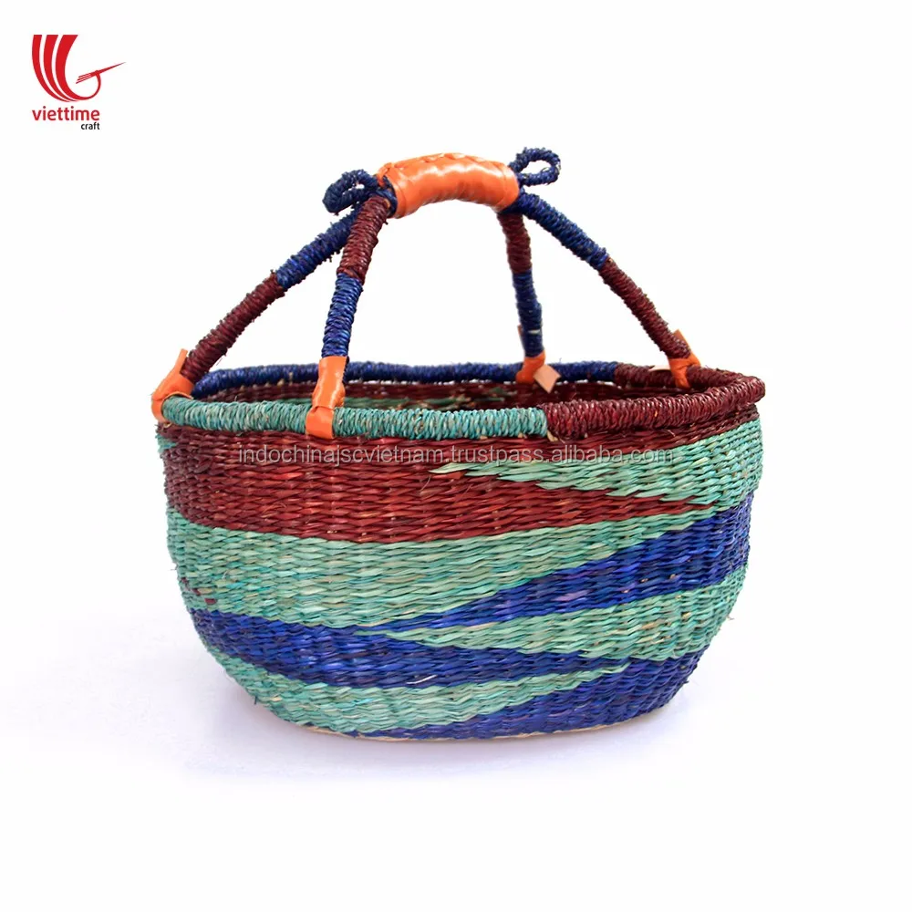 seagrass handicraft baskets wholesale/ seagrass laundry bolga