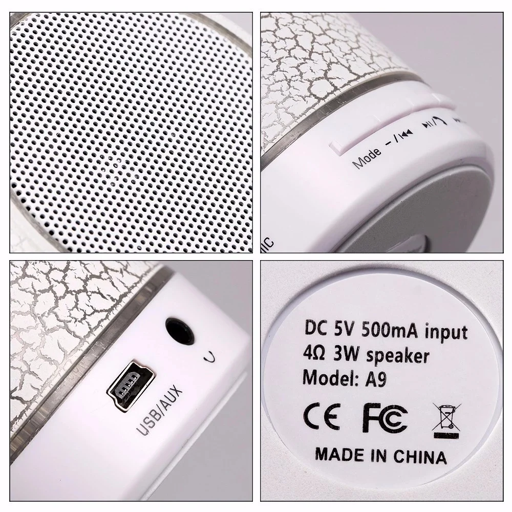 Cute Wireless Remote Control Musical glowing LED Mini lamp Bluetooth Speaker With Sucker - ANKUX.COM