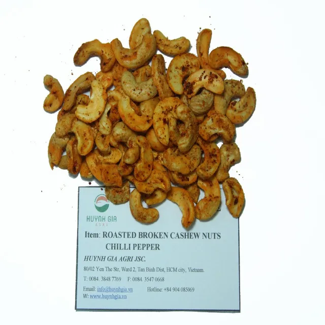 roasted broken cashew nuts chili pepper